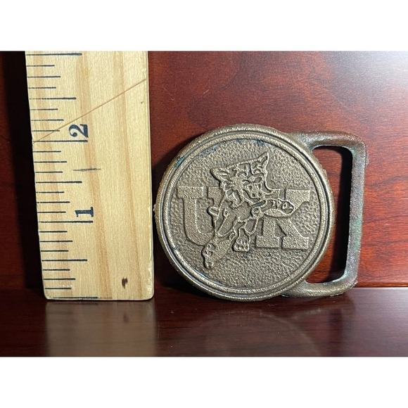 University Of Kentucky UK Wildcats Brass Belt Buckle Back Woods Buckle Co USA - Picture 2 of 7